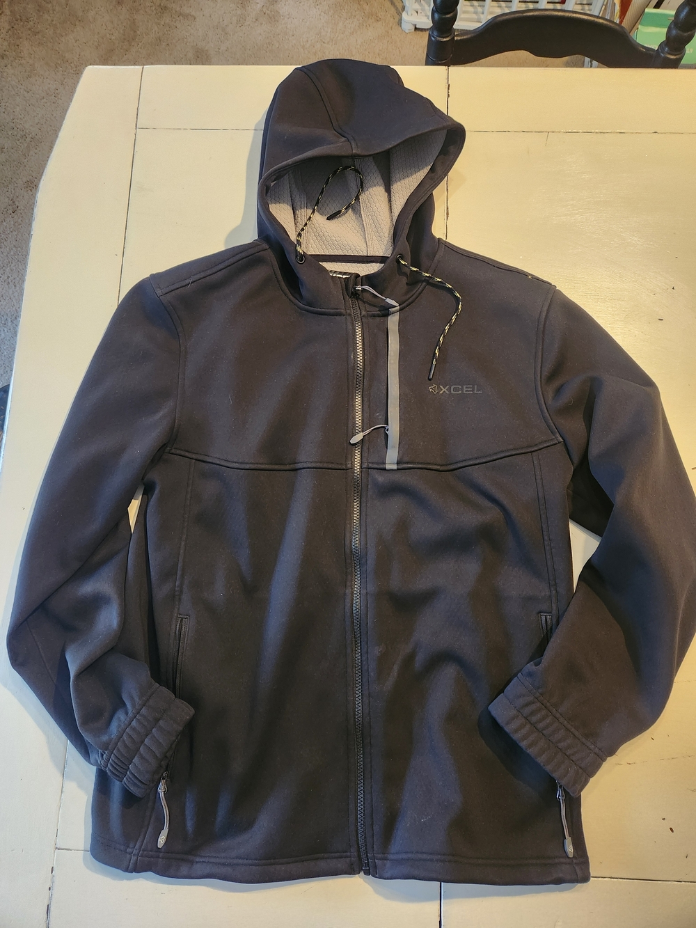 Men's Hooded Full-Zip Jacket in Dark Navy